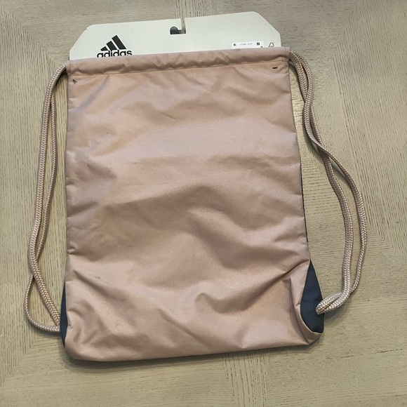 Adidas Beige and Black Drawstring Backpack - Picture 2 of 4